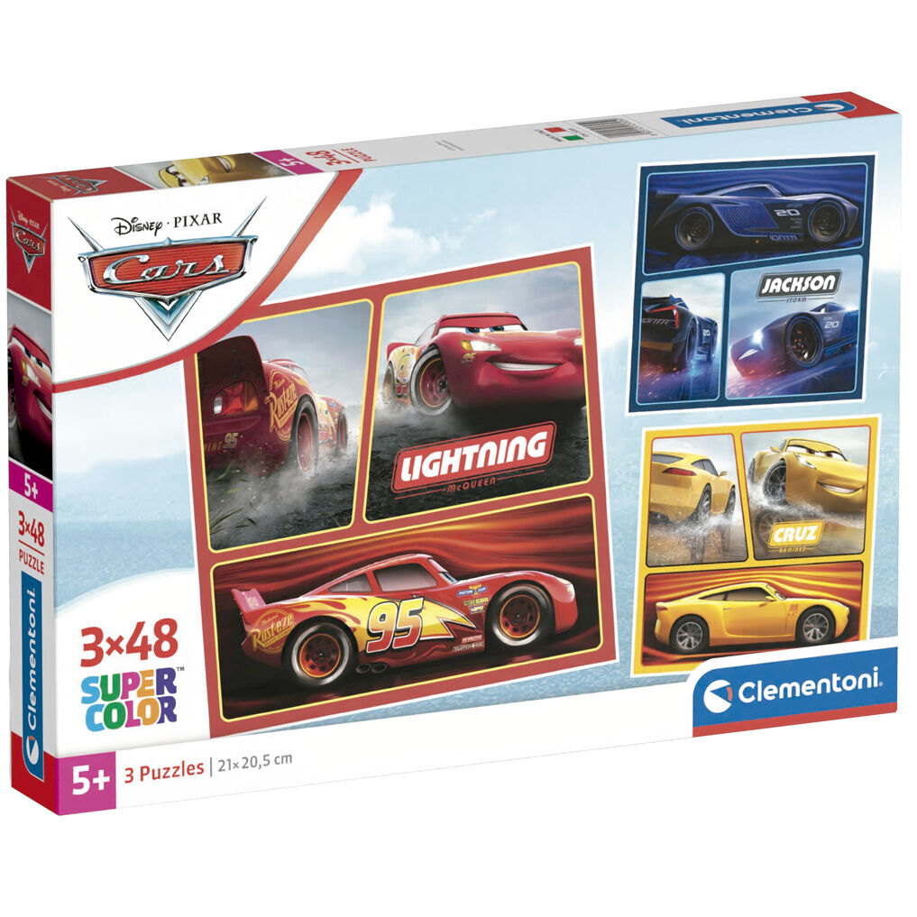 Puzzle Cars Disney 3x48pcs