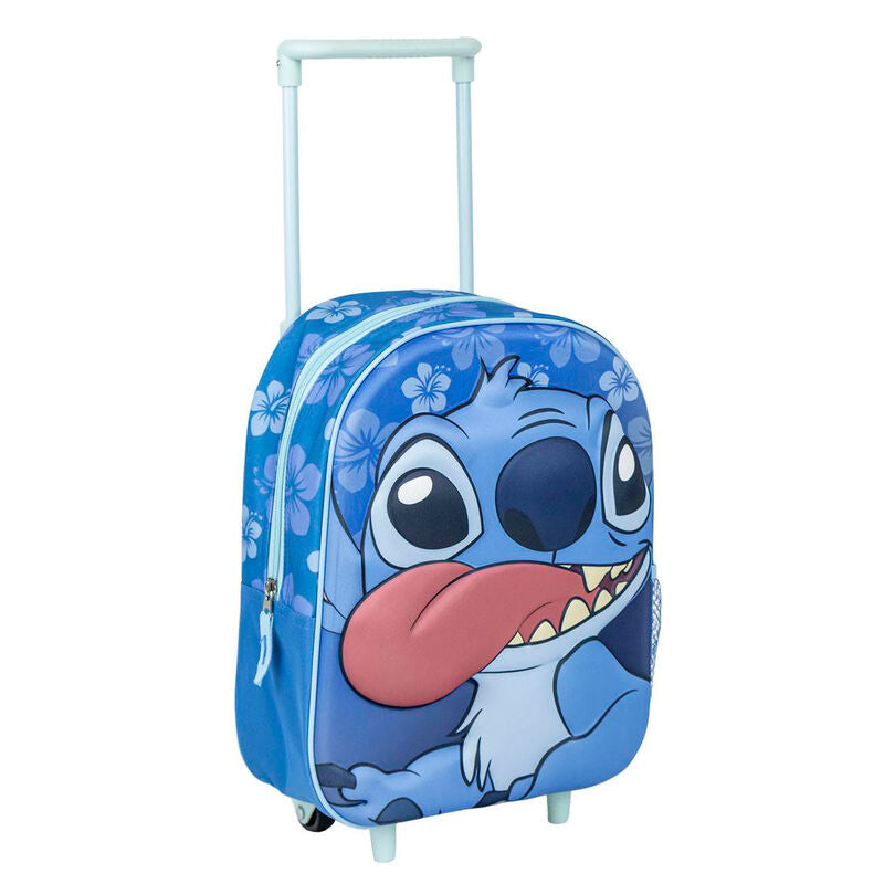 Mochila Pré-Escolar Trolley 3D Stitch Disney 31cm