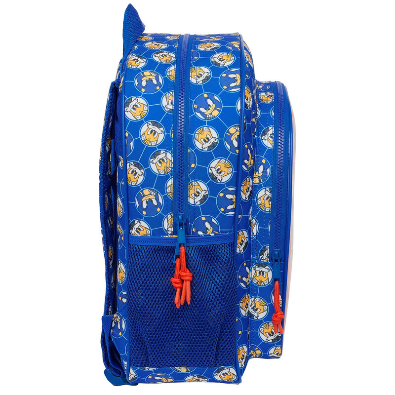 Mochila Escolar Adaptável Sonic Prime 38cm