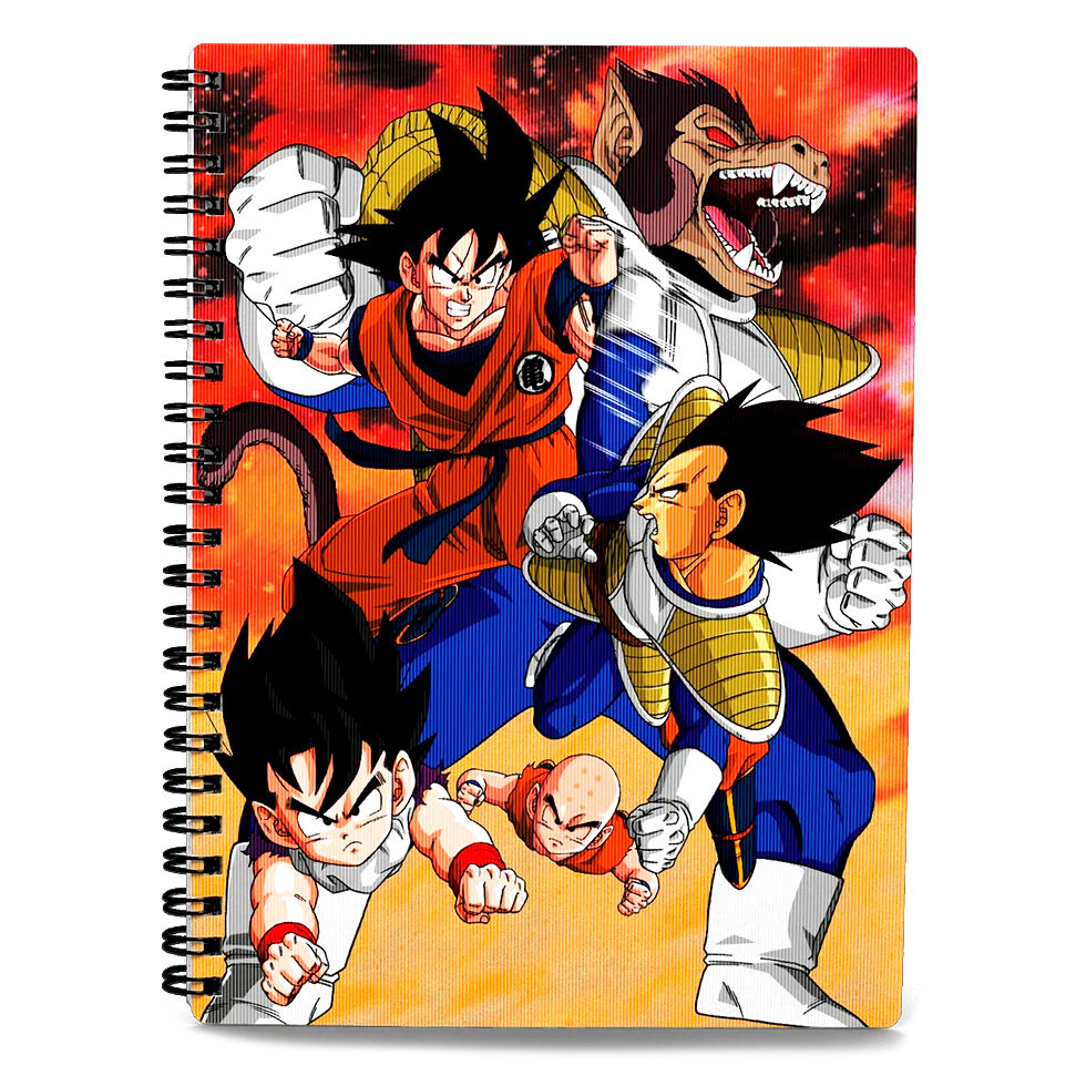 Caderno A4 Goku vs Vegeta Dragon Ball Z