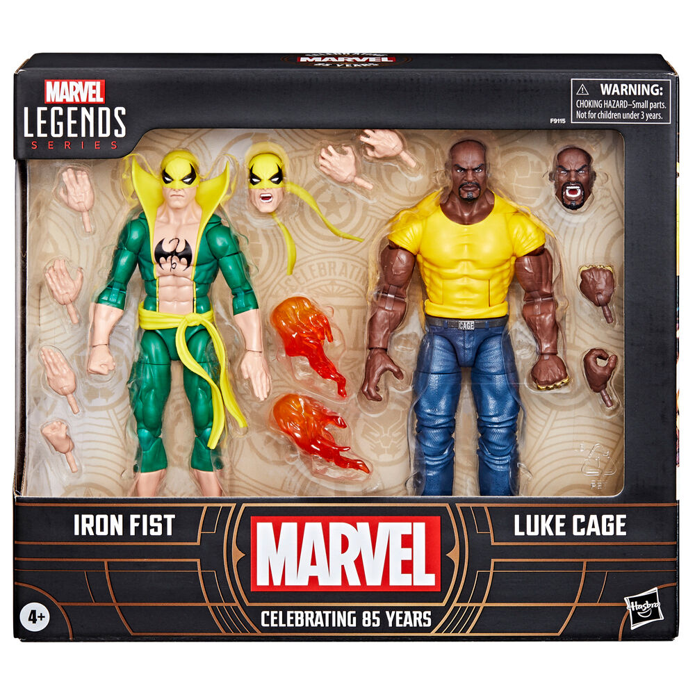 Pack Figuras Iron Fist &amp; Luke Cage Celebrating 65 Years Marvel 15cm