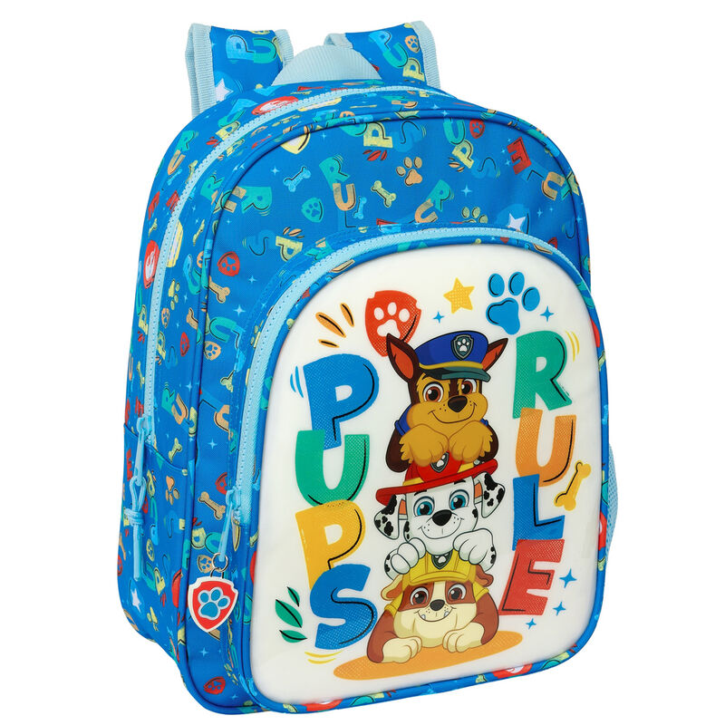 Mochila Pré-Escolar Pups Rule Patrulha Pata 34cm