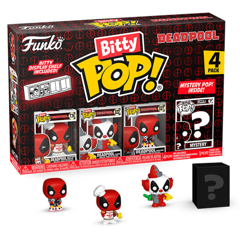 Pack 4 figuras Funko Bitty POP Marvel Deadpool Master