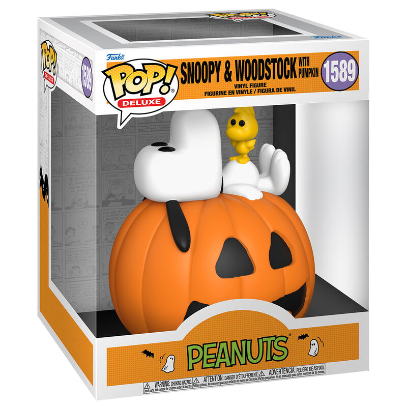 Figura POP Deluxe Peanuts Snoopy &amp; Woodstock with Pumpkin