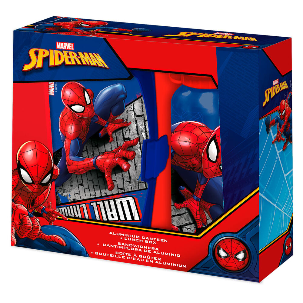 Conjunto Garrafa + Sanduicheira Spiderman Marvel 500ml
