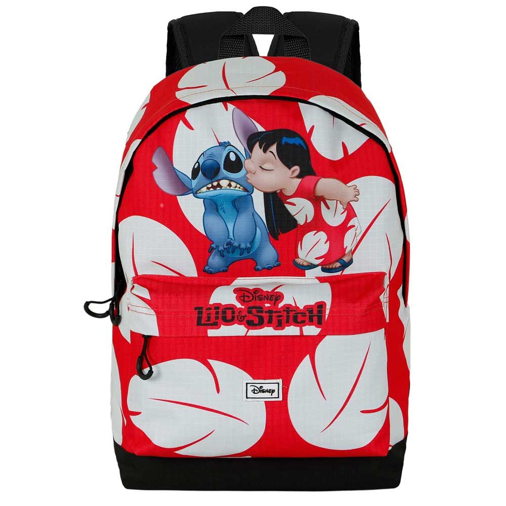 Mochila Escolar Adaptável Kiss Stitch Disney 44cm