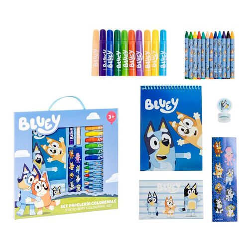 Set de Papelaria Colorir Bluey