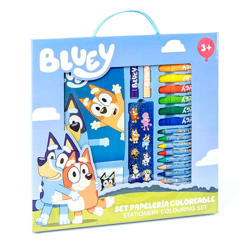 Set de Papelaria Colorir Bluey