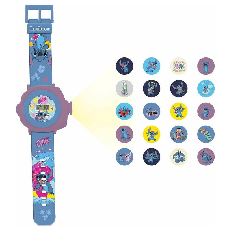 Relógio Projetor Digital Stitch Disney