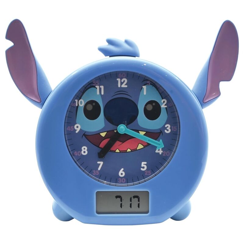 Relógio e Luzes Pedagogico de Sono Stitch Disney Ingles