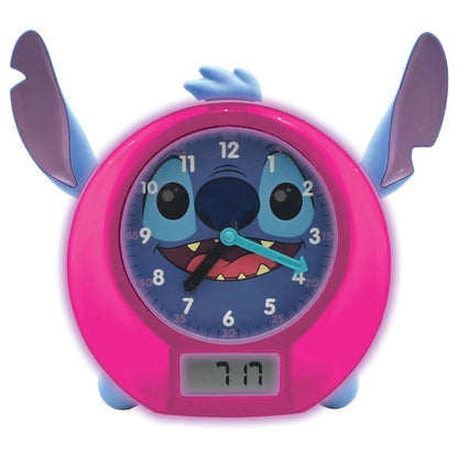 Relógio e Luzes Pedagogico de Sono Stitch Disney Ingles