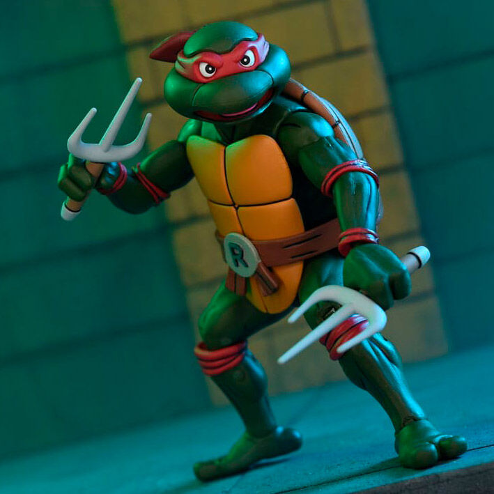 Figura Ultimate Raphael VHS Cartoon Tartarugas Ninja 18cm
