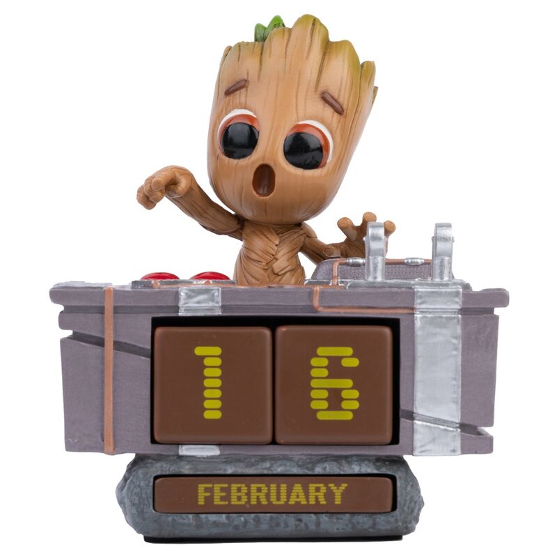 Calendário Perpétuo 3D Groot Death Button Guardiões da Galáxia Marvel