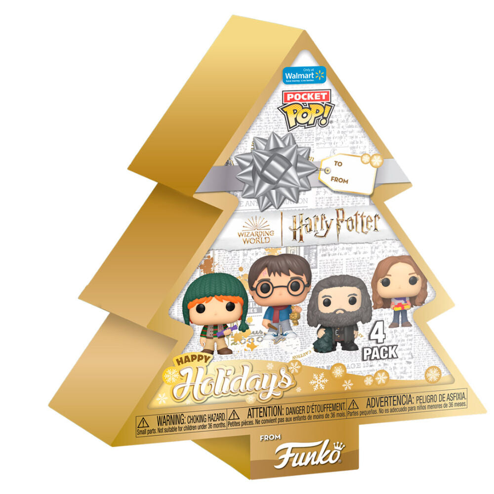 Árvore com 4 figuras Pocket POP Harry Potter