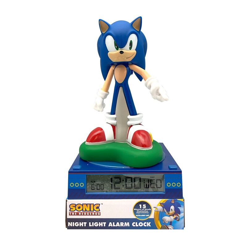 Candeeiro LED 3D com despertador Sonic the Hedgehog