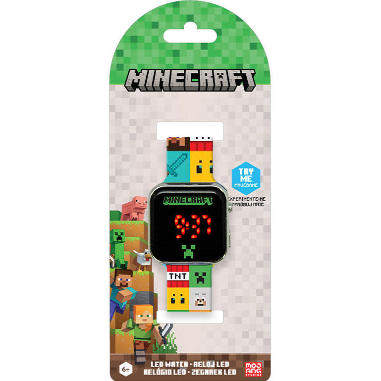 Relógio LED Minecraft