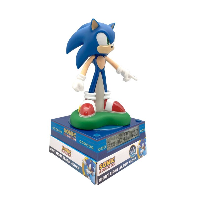 Candeeiro LED 3D com despertador Sonic the Hedgehog
