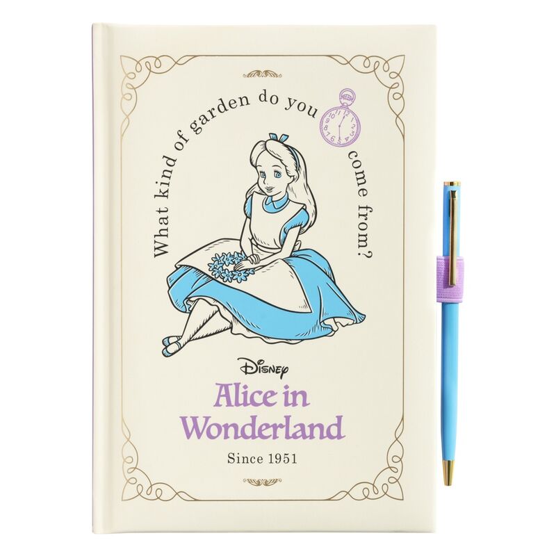 Caderno A5 Premium + Caneta Alice no País das Maravilhas Disney