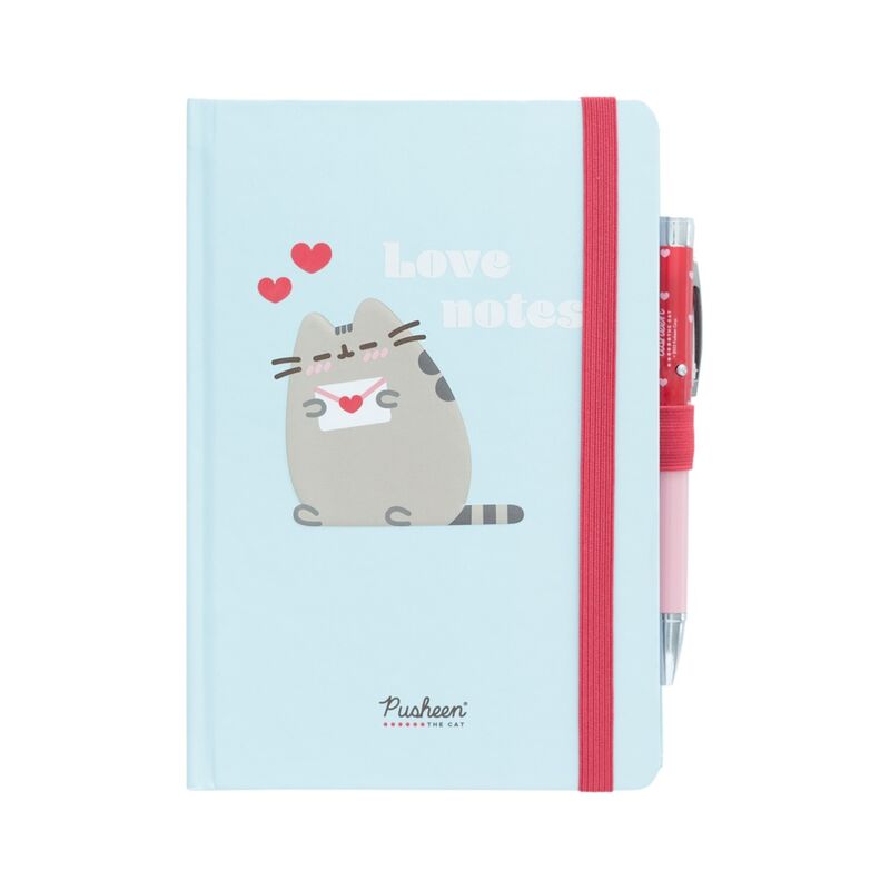 Caderno A5 Premium + Caneta Projetora Purrfect Love Pusheen