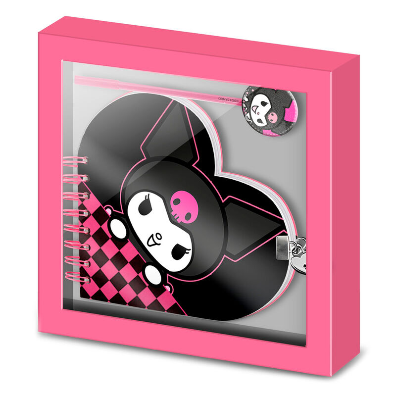 Diário + Caneta Kuromi Hello Kitty