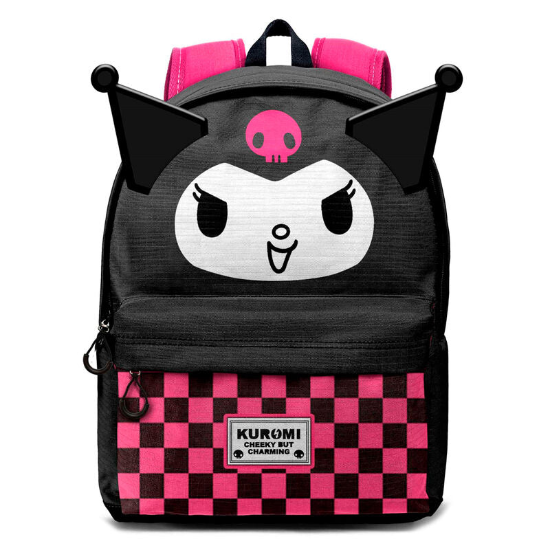 Mochila Escolar Kuromi Hello Kitty 44cm