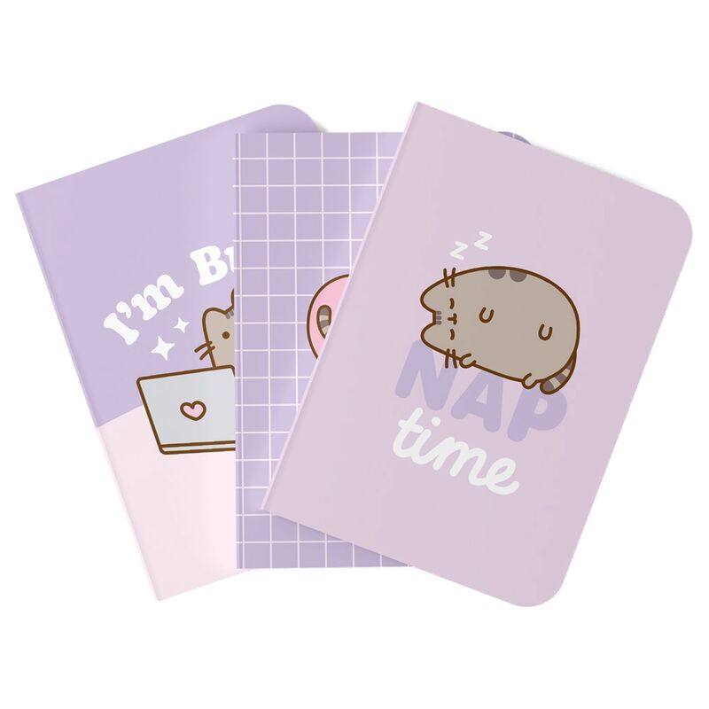Set de 3 Cadernos A6 Moments Pusheen