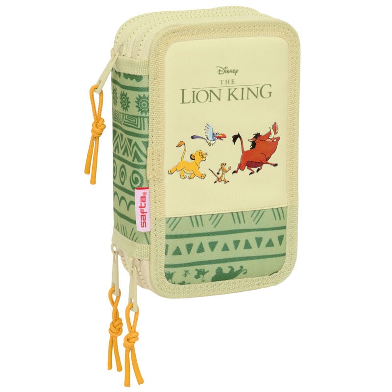 Estojo Triplo com Material Escolar Mufasa O Rei Leão Disney 37pcs