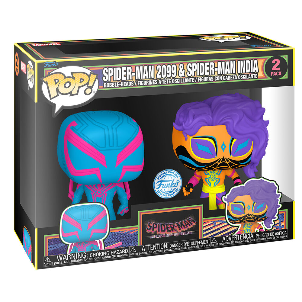 Blister 2 figuras POP Spider-Man - Spider-Man 2099 &amp; Spider-Man India Exclusive