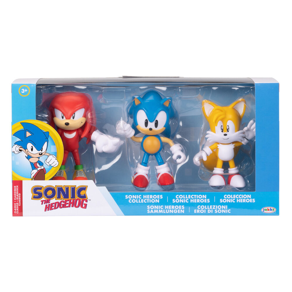 Pack 3 figuras Classic Sonic the Hedgehog 10cm