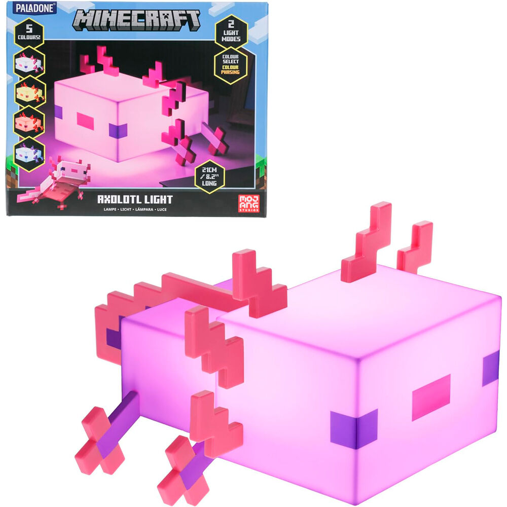 Lâmpada Ajolote Minecraft 13cm