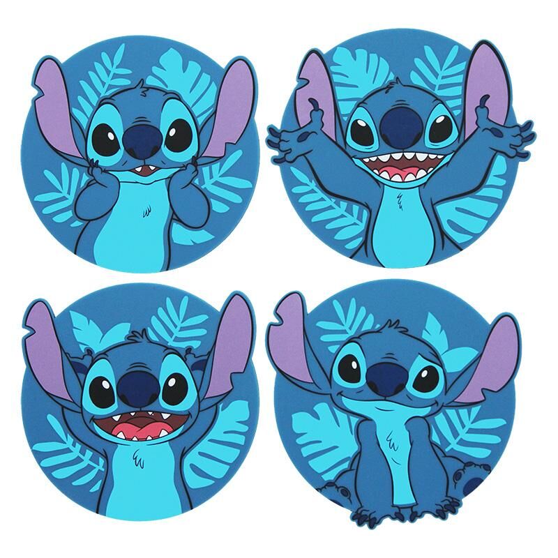 Pacote de 4 bases para copos Disney
