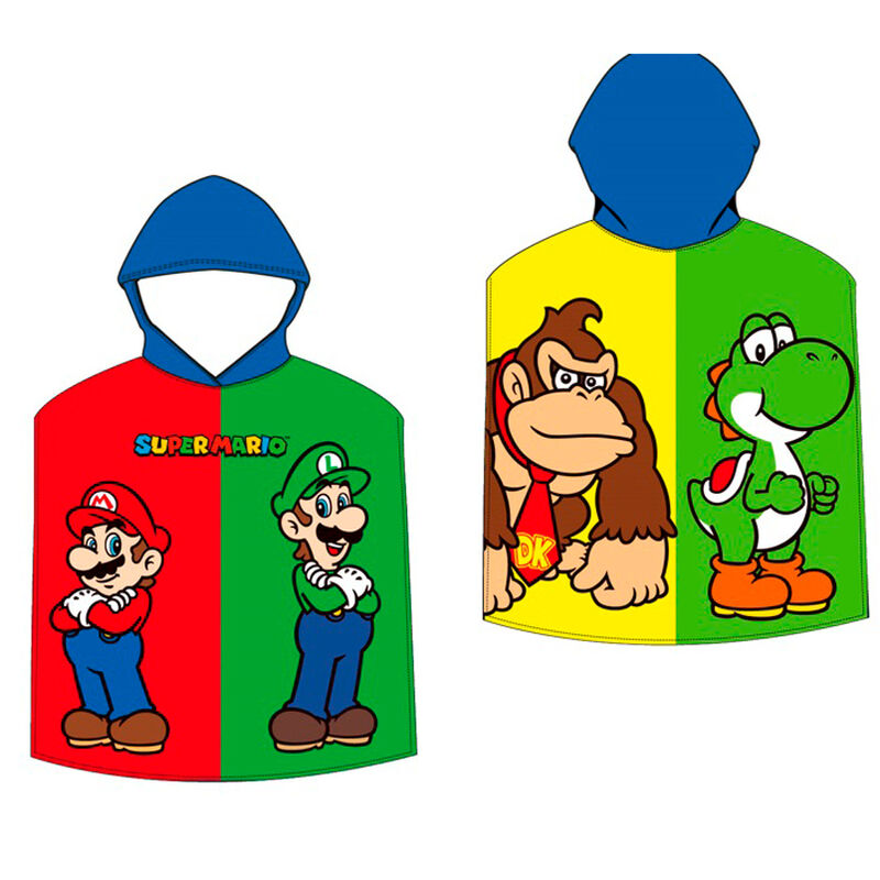 Poncho de Praia Microfibra Super Mario Bros