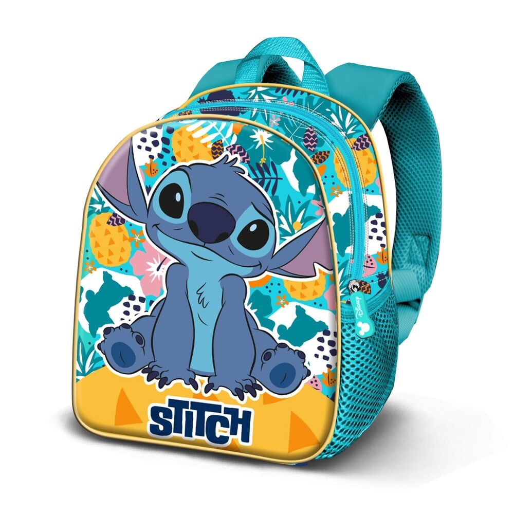Mochila Pré-Escolar 3D Colors Stitch Disney 31cm