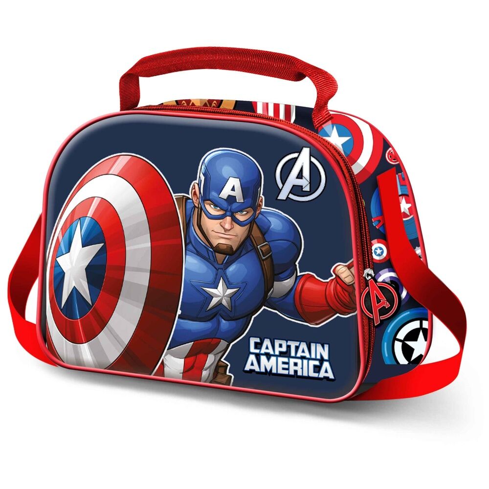 Lancheira Térmica 3D Patriot Capitão América Marvel