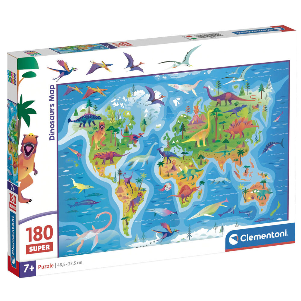 Puzzle Super Mapa Dinossauros 180pcs