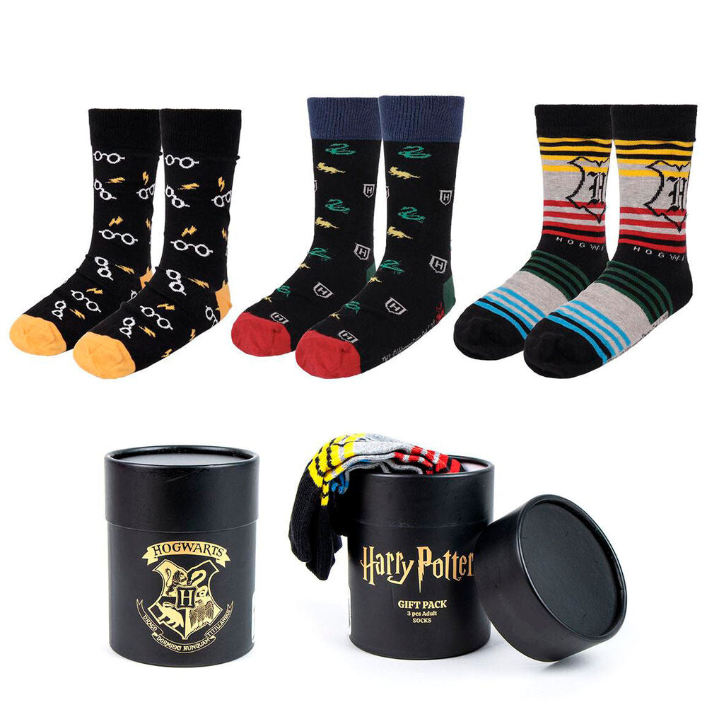 Set de 3 Meias Harry Potter Adulto Sortido