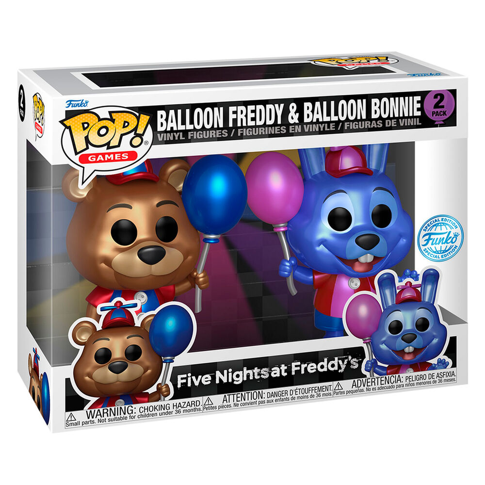 Blister 2 figuras POP Five Nights at Freddys Ballon Freddy &amp; Balloon Bonnie Exclusive