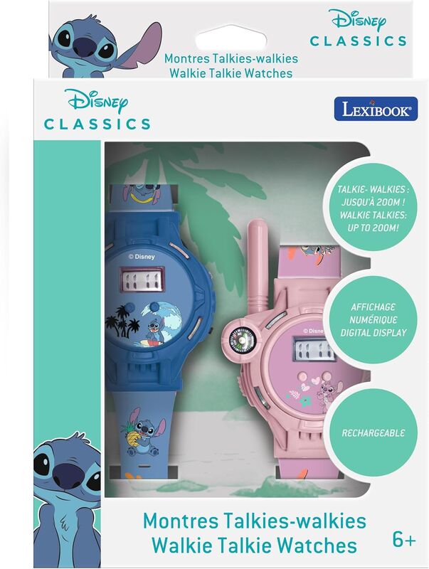 Relógio Walkie Talkie Stitch Disney