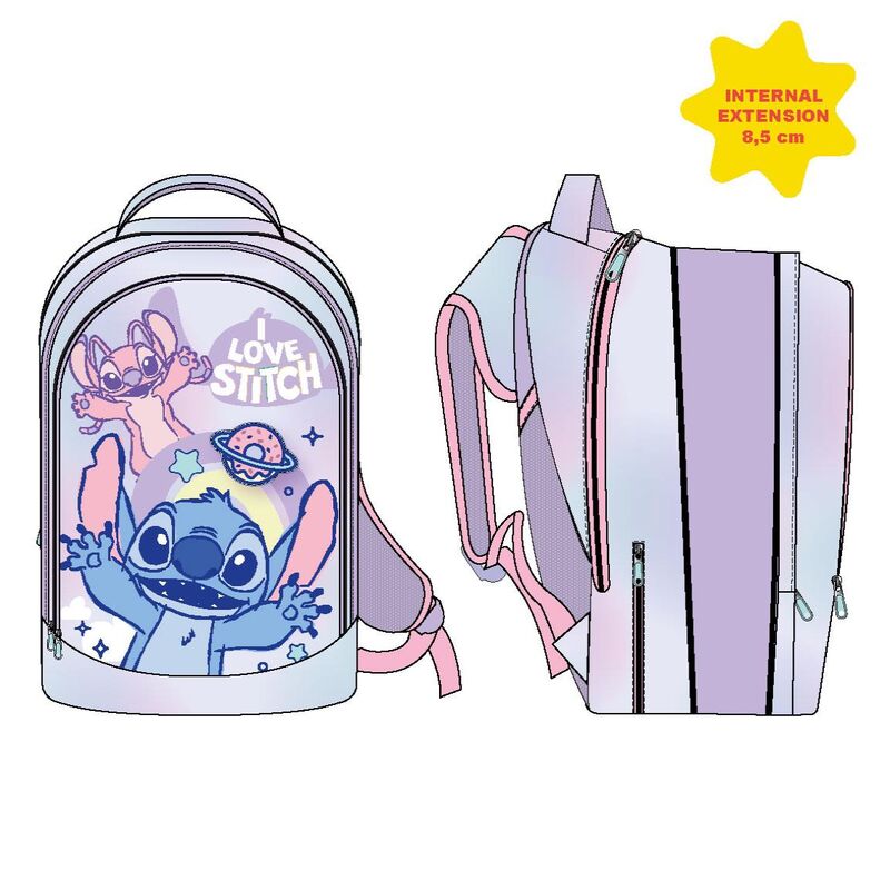 Mochila Escolar Stitch Disney 41cm