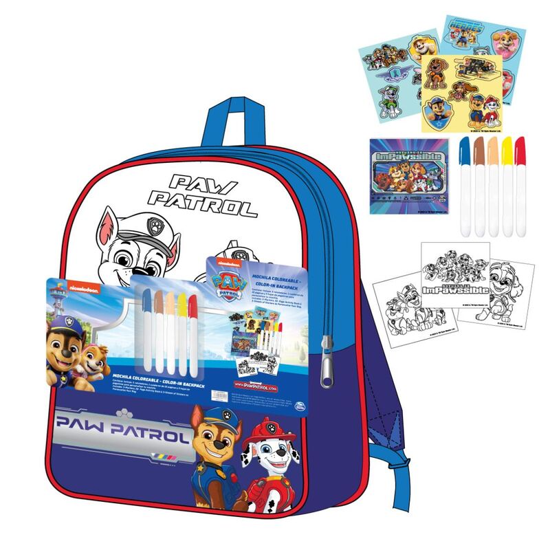 Set de Papelaria Mochila Patrulha Pata