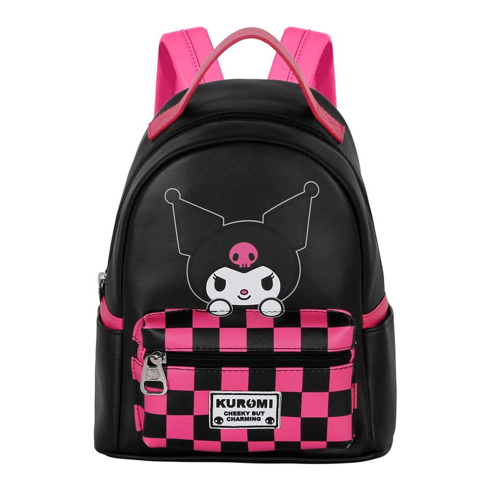 Mochila Pré-Escolar Kuromi Hello Kitty 25cm
