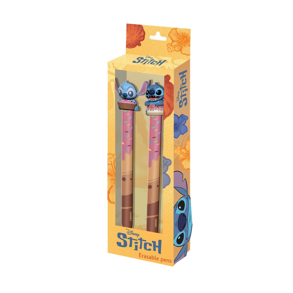 Pack 2 Canetas Apagáveis Stitch Disney