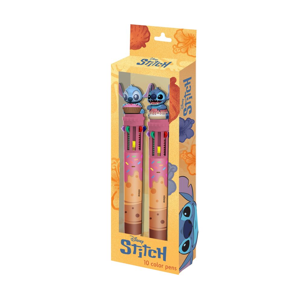 Pack 2 Canetas 10 cores Stitch Disney