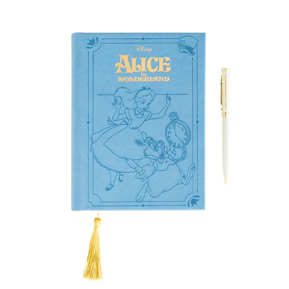 Set Caderno A5 + Caneta Alice no Pais das Maravilhas Disney