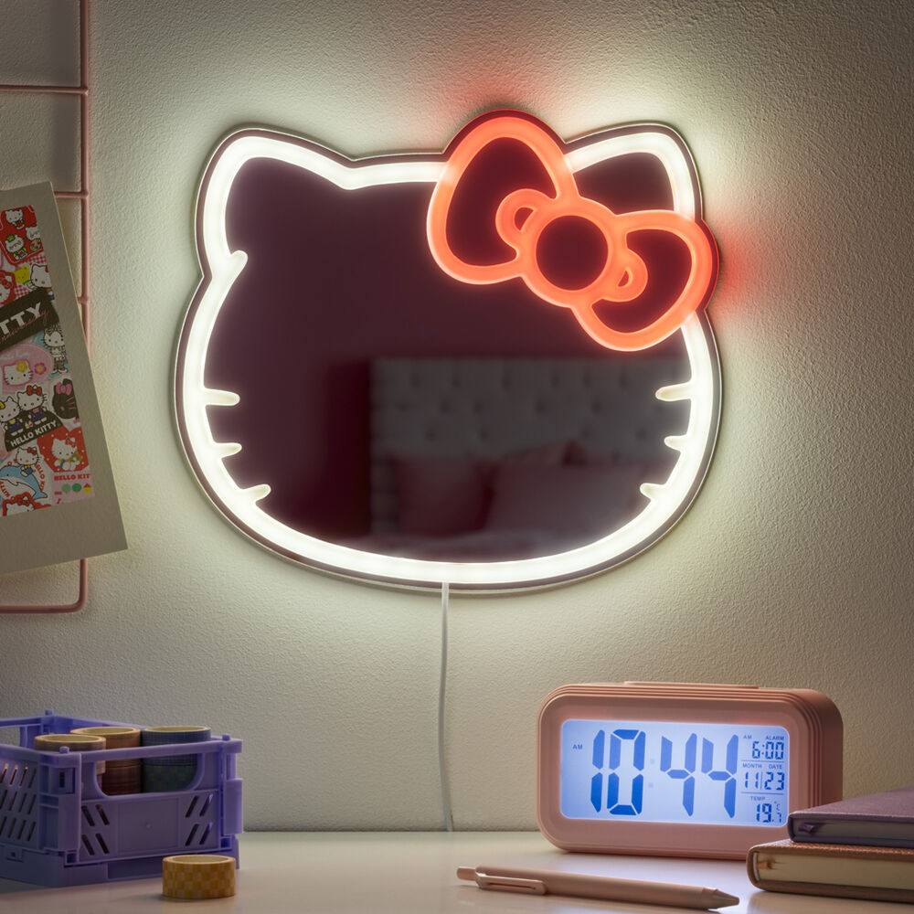 Espelho LED Neon Hello Kitty