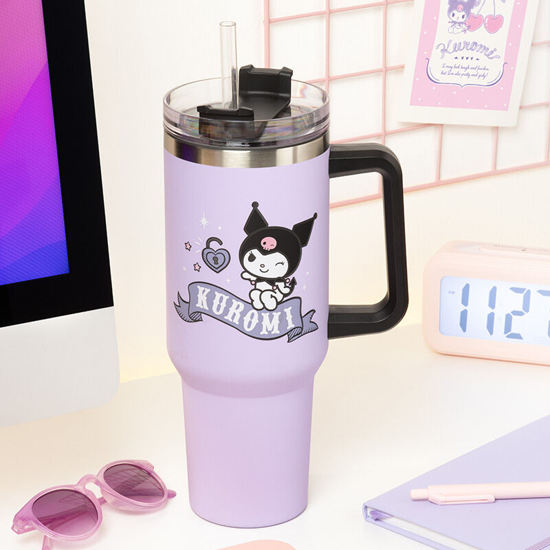 Copo Térmico com Palhinha Hello Kitty: Kuromi 1200ml