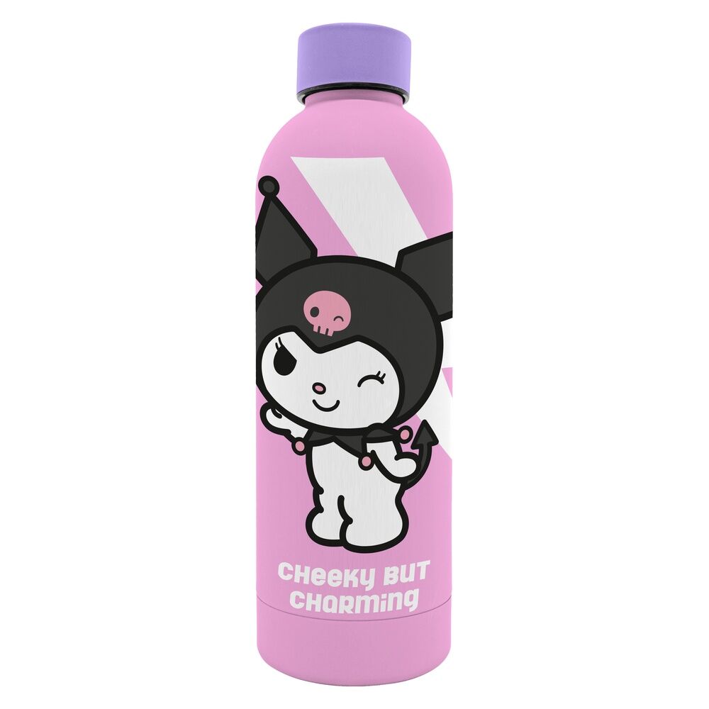 Garrafa Kuromi Hello Kitty Aço Inoxidável 800ml