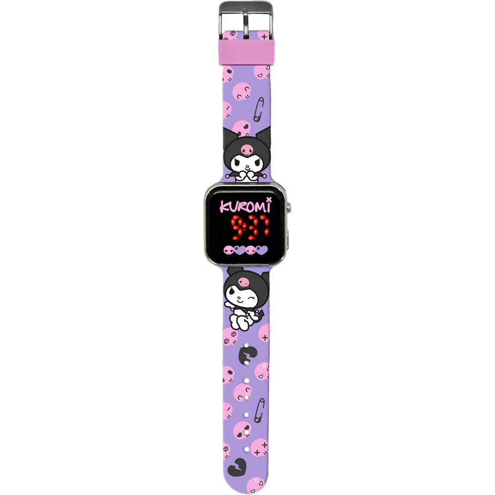 Relógio LED Kuromi Hello Kitty