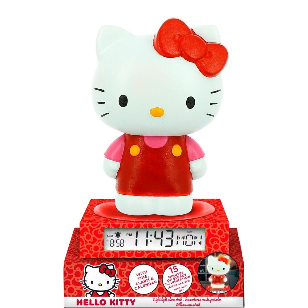 Candeeiro 3D com despertador Hello Kitty and Friends