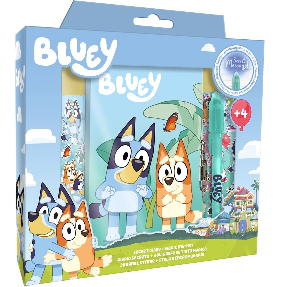 Diário + Caneta Mágica Bluey
